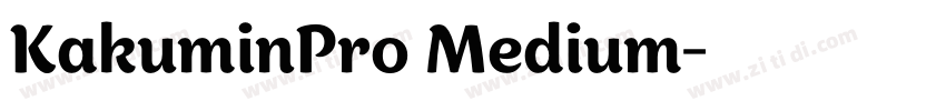 KakuminPro Medium字体转换